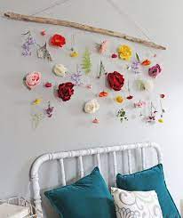 Boho Decor Flower Wall Hanging Boho Wall Decor Boho Flower Wall Backdrop Nursery Wall Decor Boho Home Decor Creative Wall Decor Hanging Flower Wall Boho Wall Decor