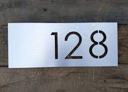 In a grid city, do all the. Numeros De Maison Moderne Plaque Adresse Brosse Taille Horizontale Metal Options House Numbers Address Plaque Modern House Number