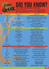 Greek Language Common Roots Poster Greek Language Learn Greek Greek Language Learning