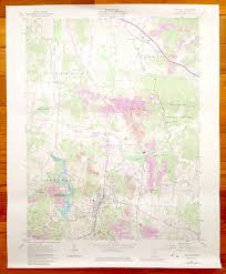 Antique Oak Hill, Ohio 1961 US Geological Survey Topographic Map