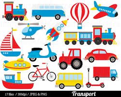 Transport Clipart Transport Clip Art Train Car Truck Etsy In 2020 Clip Art Birthday Themes For Boys Transportation