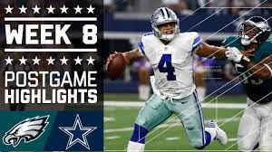 Eagles Vs Cowboys Week 8 Game Highlights Nfl Nfl News Cowboy Games Sports Clips