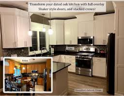 Refacing kitchen cabinets, also known as resurfacing, is the process of giving your existing kitchen cabinets what is essentially a facelift, for a fresh, clean new look. Old Oak Cabinets Do This Homestead Cabinet Design
