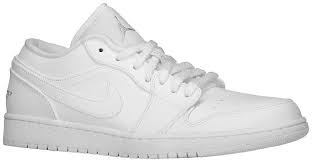 Air Jordan 1 Low White All White Sneakers All White Nike Shoes White Nike Shoes