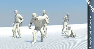 people casual rigged lowpoly set 3d model 3d model animation model