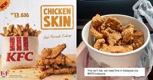 Jul 01, 2021 · mccrispy is juicy and ho jiak compared to kfc/ jollibee/ a&w chicken. Kfc Indonesia Has Fried Chicken Skin And Now Malaysians Want To Claim It Too
