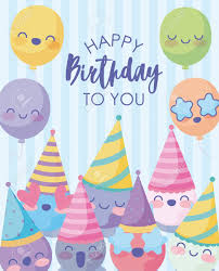 Birthday emoji is really necessary if you want to write a birthday message for someone or decorate a birthday party. Cute Emojis And Balloons Of Happy Birthday Concept Over Blue Royalty Free Cliparts Vectors And Stock Illustration Image 151274578