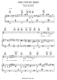 One For My Baby Sheet Music Robbie Williams Sheetmusic Free Com