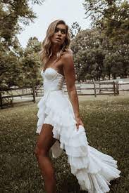 Izabel Gown Wedding Dresses High Low Short Wedding Dress Short White Dress Wedding