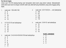 Trik pengerjaan soal hitungan matematika. Contoh Soal Psikotes Deret Angka