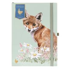 Wrendale Designs The Waiting Game Fox Luxury A5 Notebook | Temptation  Gifts