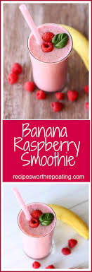 Smoothie A La Framboise Et A La Banane Recettes De Smoothie Sains Smoothie Recette Smoothies Equilibres