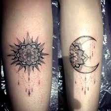 But please don't make sun so cold and unresponsive (if you know what i mean). Tattoo Uploaded By Chloe Almant Moon Sun Legs Sistertattoos 889767 Tattoodo