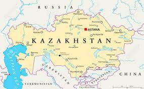 Mit 1.184.469 einwohnern ist sie nach almaty die zweitgrößte stadt des landes. Kasachstan Politische Landkarte Mit Der Hauptstadt Astana Die Nationalen Grenzen Wichtige Stadte Flusse Und Seen Republik In Zentralasien Und Dem Weltweit Grossten Binnenland Englisch Kennzeichnung Illustration Lizenzfrei Nutzbare Vektorgrafiken