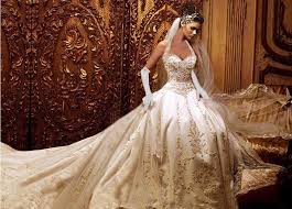 Gold cream wedding / prom lace dress approx. Extravagant Victorian Wedding Dress Cream Wedding Dresses Most Beautiful Wedding Dresses