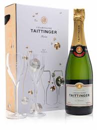 The most common champagne gift box material is glass. Buy Taittinger Brut Reserve Champagne 2 Flute Gift Set