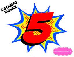 Superhero Number 5 Superhero Printables Number 5 Etsy In 2021 Superhero Printables Superhero Centerpiece Superhero Birthday Party