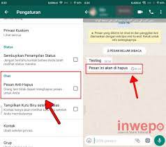 Hal ini akan mengirimkan data pribadi kamu yang tersimpan di perangkat lama ke perangkat baru yang terhubung. Cara Agar Pesan Whatsapp Tidak Bisa Dihapus Oleh Pengirim Inwepo