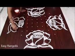 Sankranthi Special Rose Flower Muggulu 11x3 Dots Pongal Kolams New Year Rangolis 202 In 2020 Colorful Rangoli Designs Rangoli Border Designs Rangoli Designs Images