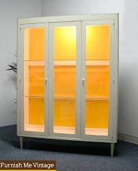 A Backlit Mid Century Cabinet Painted China Cabinets Mid Centry Modern Mid Century Modern China Cabinet