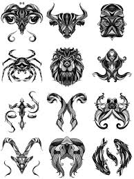 The taurus image is a basic circle with two horns on it, symbolizing the head of a bull. 58 Tribal Zodiac Sign Tattoos Designs