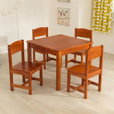 Each farmhouse table is constructed from a durable knotty pine and features folding. Kidkraft 214 Farmhouse Kids Table Chair Set Walmart Com Walmart Com
