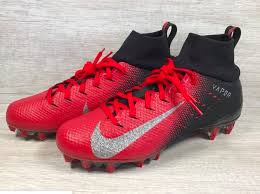 Nike Vapor Untouchable Pro 3 Football Cleats Black Red Silver 917165 002 120 00 Fashion Clothing Shoes Accessorie Football Cleats Nike Vapor Black And Red