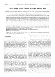 The measurement subsystem of the monitor measures the change in transmission of a Pdf Design And Test Of Stem Diameter Inspection Spherical Robot