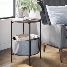 37 Buys That Will Open Up The Smallest Stay At Home Spaces Round Wood Side Table Side Table Wood Side Table With Storage