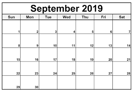 Free Printable September 2019 Calendar Download For Excel Pdf Word Calendar Printables Calendar Template Blank Calendar Template