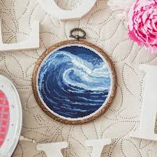This quilt reminds me of european cross stitch, embroidered linens or swiss sweaters. Cross Stitch Pattern Sea Wave Cross Stitch Patterns Landscape Modern Scandinavian Ocean Stitch Design Nature Embroidery Sea Waves Pdf N 011 Artofit