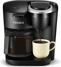 And the proprietary machines that brew the beverages in these pods. Amazon Com Keurig K Duo Essentials Coffee Maker With Single Serve K Cup Pod And 12 Cup Carafe Brewer Black Home Kitchen