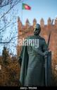 Statue of King Alfonso I in front of the Castle, Guimarães, Braga ...