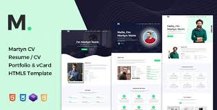 Html and css are the new enablers to make your resume successful. Martyn Cv Resume Portfolio Vcard Html Template By Az Template Themeforest