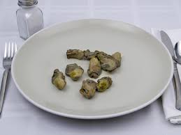 Oyster (150 g) contain (s) 0 grams of sugar, 15 gram (s) of protein, 2 gram (s) of fat, 0 grams of fiber and 6 gram (s) of carbohydrate. Calories In 9 Oyster S Of Oyster