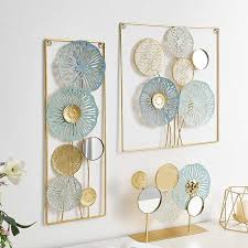 Modern Design Wall Hanging Crafts Desktop Decoration Figurines Creative Display Ornaments With Mirror Wedding Decoration Gifts Figurines Miniatures Aliex In 2020 Wall Decor Metal Wall Decor Metal Wall Decor Living Room