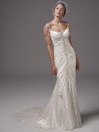 Vintage Wedding Trend Gatsby Weddings Column Wedding Dress Wedding Dresses Beaded Perfect Wedding Dress