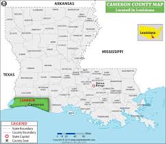 Cameron Parish Map, Louisiana