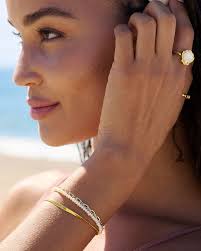 Kendra Scott Blythe Sterling Silver Chain Bracelet in White Topaz