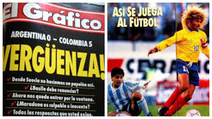 Se trataba de la última fecha de la fase clasificatoria de la eliminatoria al mundial. Los 50 Mejores Partidos De La Historia Argentina 0 5 Colombia Clasificacion Mundial 1994 Marca Com