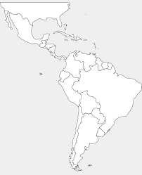 Printable Diagram Blank Outline Map Of Latin America And The Caribbean Printable Blank Map Of Latin Ameri Latin America Map South America Map North America Map