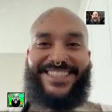 Chris Estrada and Damian Abraham hanging with Fat Mike and Fred Armisen