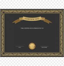 Log in or sign up using google or facebook then search for certificates to start designing. Download Black And Brown Certificate Template Clipart Png Photo Toppng