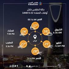 أوقات الصلاة في العاصمة الرياض اليوم Arabiaweather طقس العرب Facebook