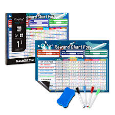 Magicfly Magnetic Chore Chart For Multiple Kids 17 X 12 Inch Dry Erase Behavior Chart With Full Magnet Back For Fridge Refrigerator Teaches Kids