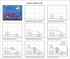 Draw A Race Car Art Projects For Kids Kids Art Projects Car Art Art Projects