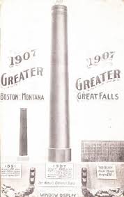 1907 Boston Mt Great Falls Smoke Stack Early Postcard Great Falls Postcard Big Sky Country