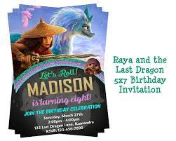 Raya And The Last Dragon Birthday Raya And The Last Dragon Etsy In 2021 Dragon Birthday Dragon Birthday Parties Birthday
