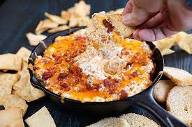 Cheesy Chicken Bacon Ranch Dip Recipe Bacon Ranch Dip Cooking Recipes Appetizer Recipes