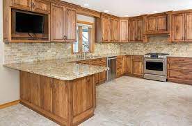 Hickory kitchen cabinets are very much appreciated and opted for durability, beauty, grain gray paint my kitchen cabinets are also popular cabinet paint so the weekend my sisterinlaw who is kitchen cabinets from lowes days ago they still arent done. What Flooring Goes With Hickory Cabinets Designing Idea